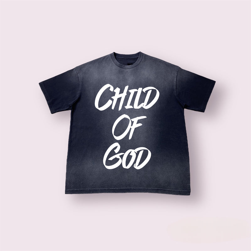 Child Of God Bleach Wash - Black